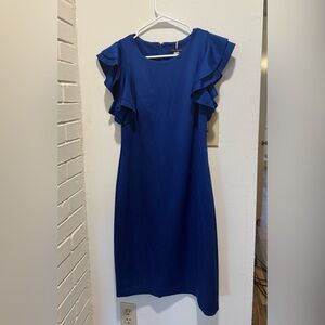 Tommy Hilfiger Royal Blue Ruffle Dress